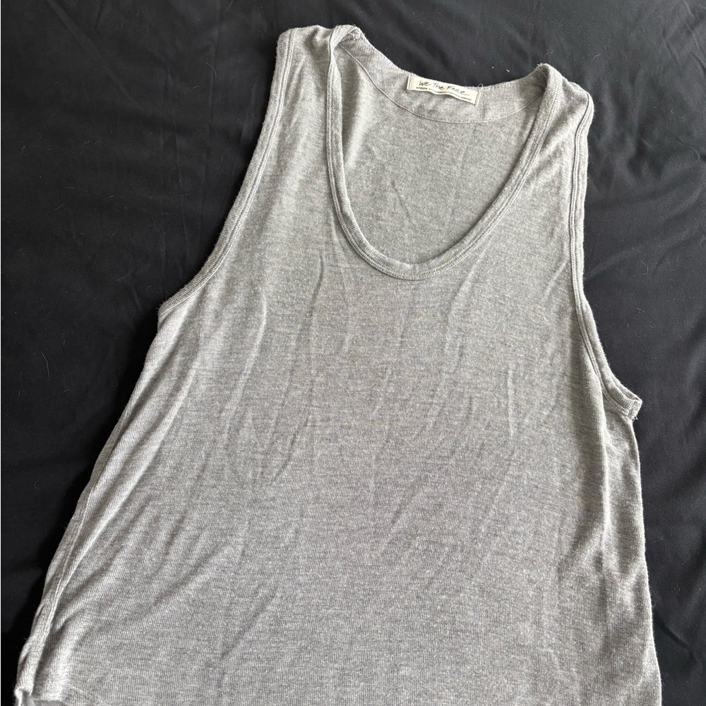 We The Free Women's Gray Scoop Neck Tank Top